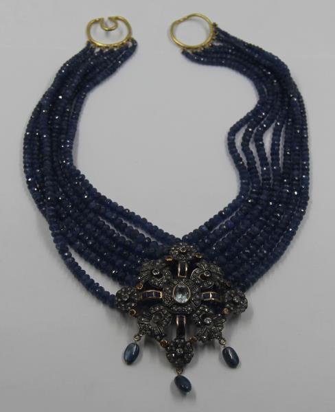 JEWELRY. Mughal Style Pendant with Inlaid Stones (1 of 5)