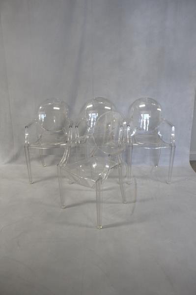 Set of 4 Phillipe Starck for Kartell Ghost Chairs. (1 of 5)