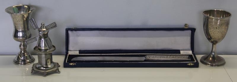 STERLING. Grouping of Assorted Silver Judaica. (1 of 10)