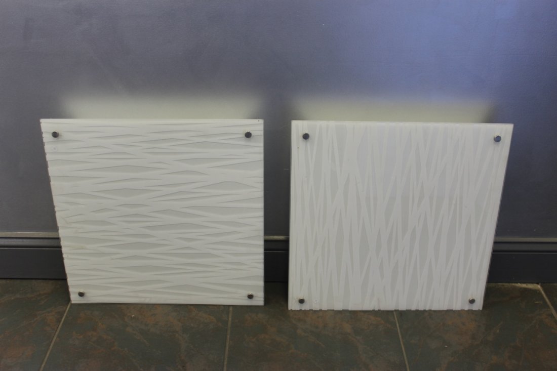 Pair of Modern Ceiling Mounted Fixtures. (1 of 4)