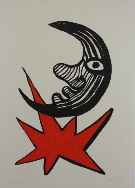 CALDER, Alexander. Pencil Signed Lithograph. (1 of 5)