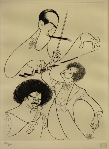 HIRSCHFELD, Al. Etching. "Rhapsody in Blue, 1980 (1 of 6)