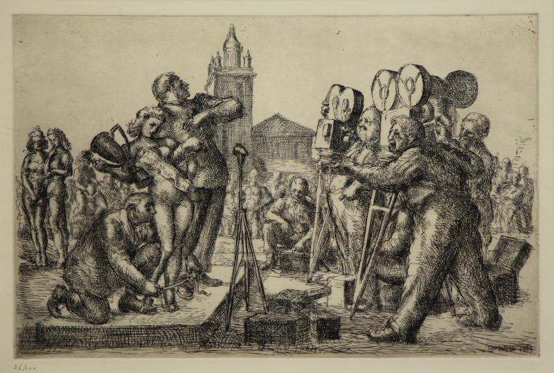 MARSH, Reginald. Etching. "Modern 1939 Venus". (1 of 5)