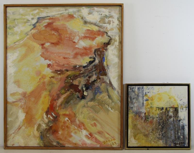 DAGAN, Geula. Two Oil on Canvas. (1 of 9)