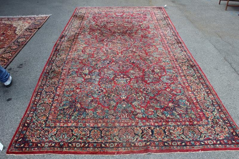 Finely Woven Antique Handmade Sarouk Carpet. (1 of 6)
