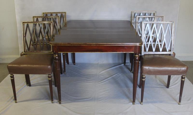 JANSEN, Signed Dining Table and 6 Chairs. (1 of 5)