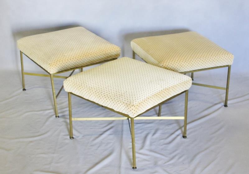 Set of 3 Paul McCobb for Calvin Stools / Ottomans. (1 of 3)