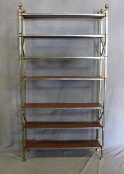 Midcentury Maison Jansen Style Steel & Brass (1 of 6)