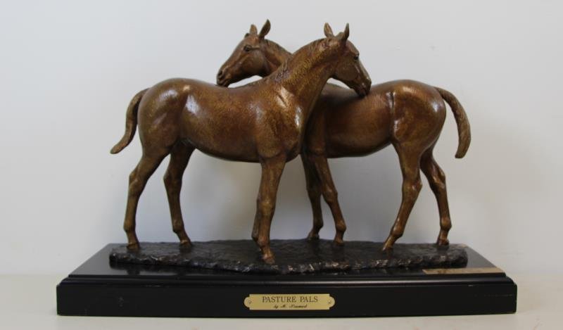 NEWMARK, Marilyn. Bronze Sculpture "Pasture Pals". (1 of 10)