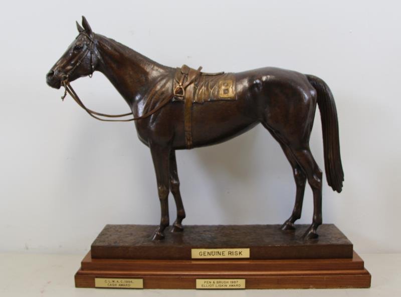 NEWMARK, Marilyn. Bronze Sculpture "Genuine Risk". (1 of 4)