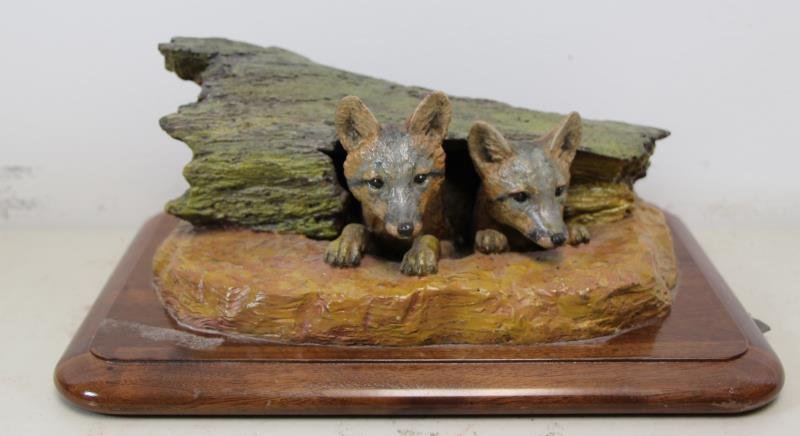 NEWMARK, Marilyn. Bronze Sculpture "Foxes Den". (1 of 7)