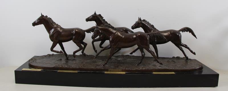 NEWMARK, Marilyn. Bronze Sculpture "Running Free". (1 of 9)