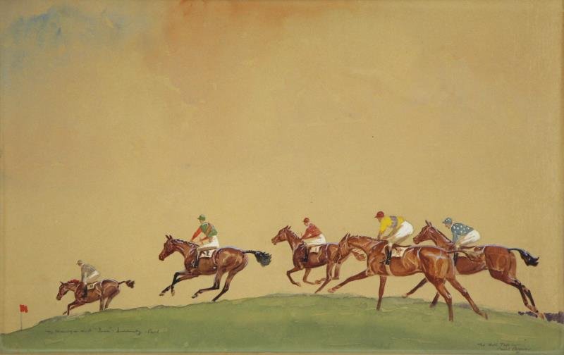 BROWN, Paul. Watercolor on Paper "The Hill Top". (1 of 5)