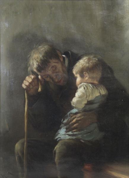 KAULBACH, Hermann. Oil on Canvas. Elderly Man (1 of 9)