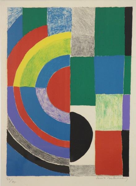 DELAUNAY, Sonia. Untitled Color Lithograph. (1 of 4)