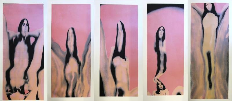 BELL, Larry. Untitled (Nudes) 1974. Set of 5 Color (1 of 5)