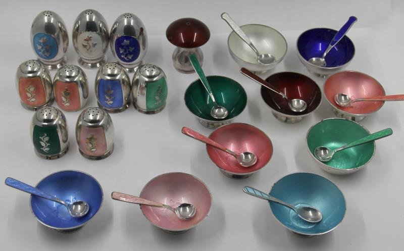 STERLING. Collection of Danish Silver Enamel (1 of 6)