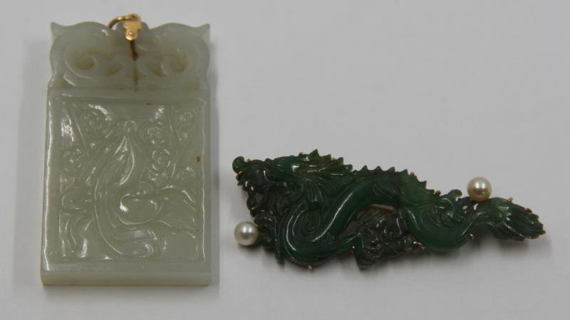 JEWELRY. Jade Jewelry Grouping. (1 of 7)