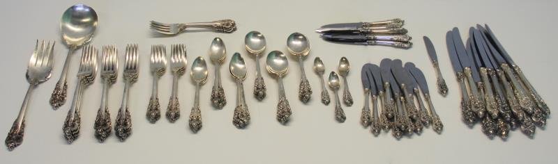 STERLING. Wallace Grand Baroque Flatware Service. (1 of 4)