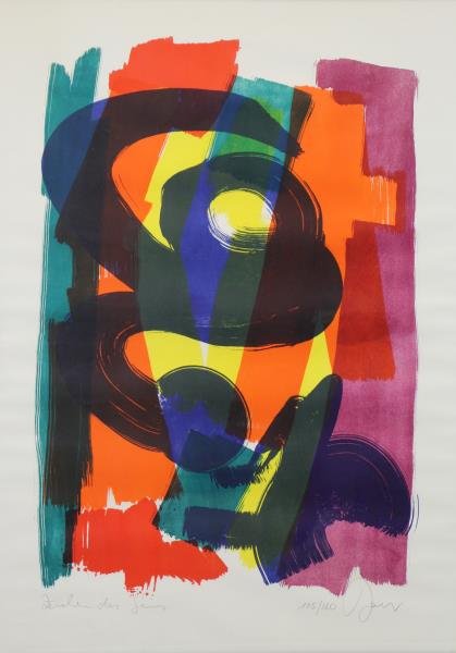 BAUER, Herbert. Color Lithograph "Zeichen des (1 of 5)
