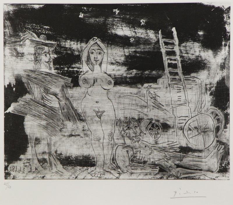 PICASSO, Pablo. "347 Series" Etching, Plate 139 (1 of 4)