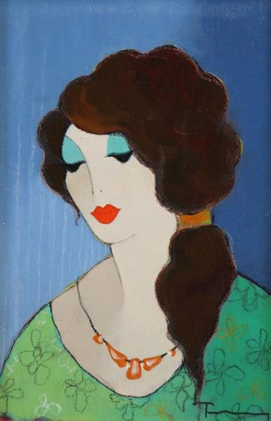 TARKAY, Itzchak. Acrylic on Canvas "My Love #3". (1 of 6)