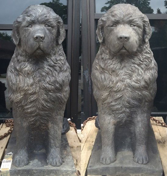 Magnificent Pair of Carved Stone Sculptures of (1 of 3)