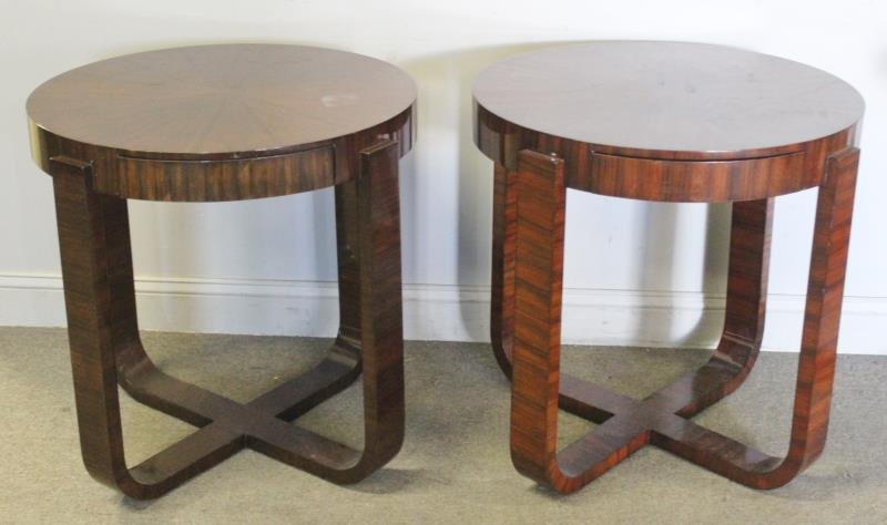 Modern Pair of Ralph Lauren One Drawer End Tables. (1 of 2)