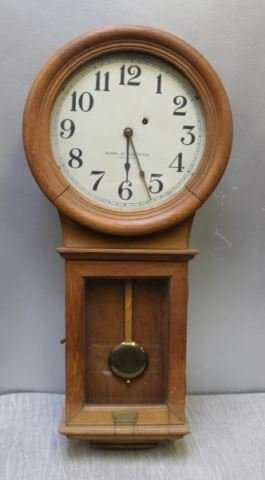 New York Board of Education Clock in Oak Case. (1 of 6)