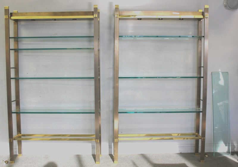 Quality Pair of Karl Springer Style Etageres. (1 of 7)