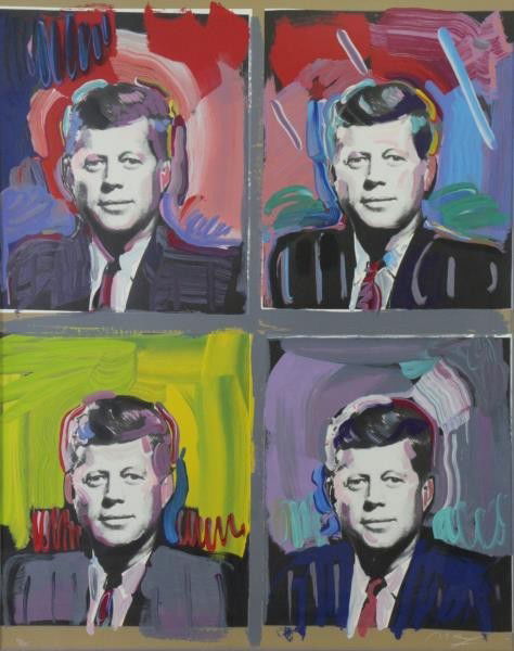 MAX, Peter. Color Serigraph "Four Kennedys". (1 of 5)