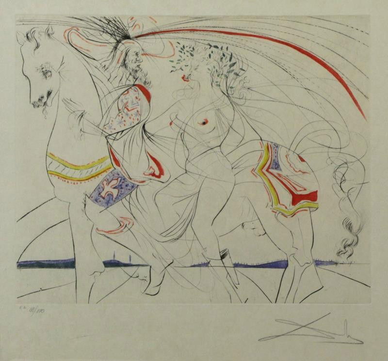 DALI, Salvador. Etching and Aquatint "Diane de Poi (1 of 3)