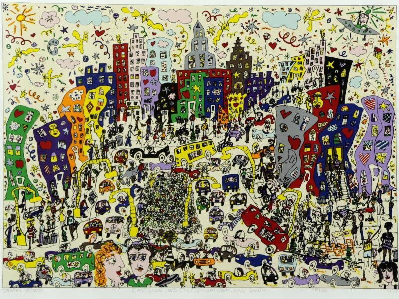 RIZZI, James. Color Silkscreen "Eastside, Westside (1 of 5)