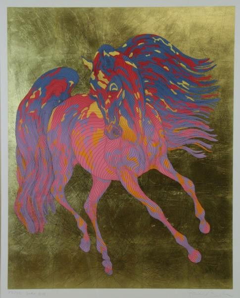 AZOULAY, Guillaume. Serigraph with Gold Leaf (1 of 4)