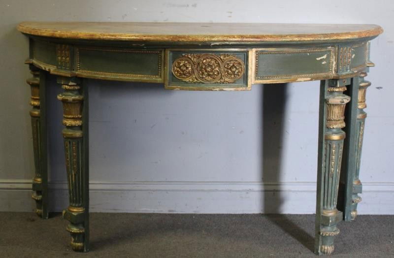 Antique Continental Carved, Paint and Gilt (1 of 5)