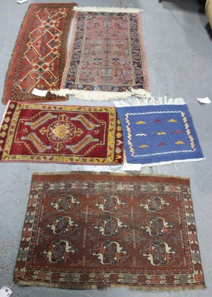 Lot of 5 Assorted Antique Prayer Rugs. (1 of 6)
