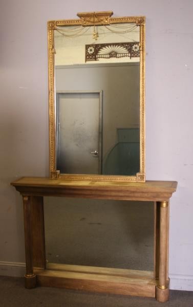 BAKER, Signed Console and Mirror. (1 of 3)