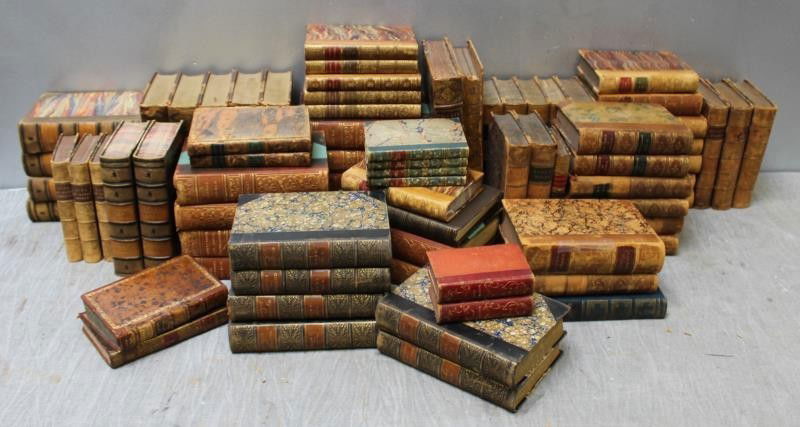 Large Lot of Antique Leather Bound Books. (1 of 6)