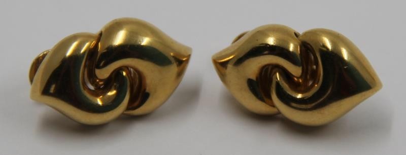 JEWELRY. Pair of Bvlgari 18kt Gold Earrings. (1 of 4)