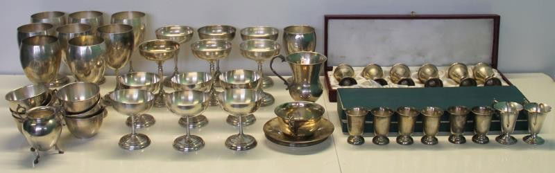 STERLING. Large Grouping of Assorted Cups and (1 of 10)