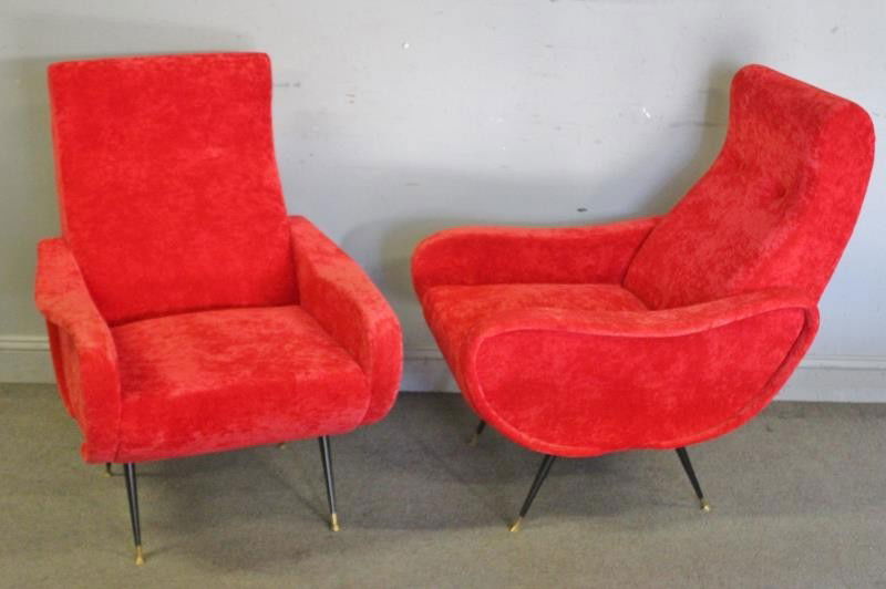 Pair of Modern Marco Zanuso Style Lounge Chairs. (1 of 3)