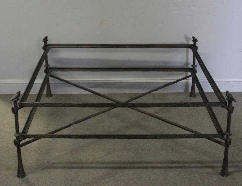 Bronze Giacometti Style Coffee Table with Bird (1 of 2)