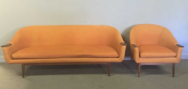 Midcentury Danish ? Sofa and Lounge Chair Set. (1 of 4)