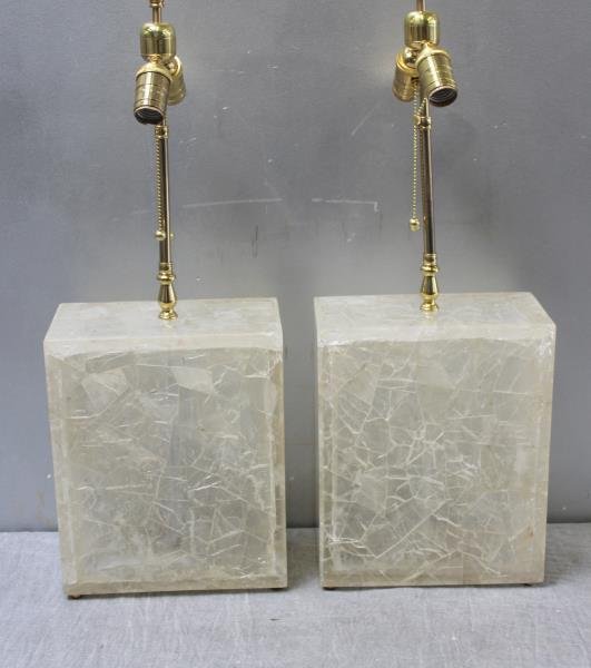 Pair of Vintage Rock Crystal Style Lamps. (1 of 9)