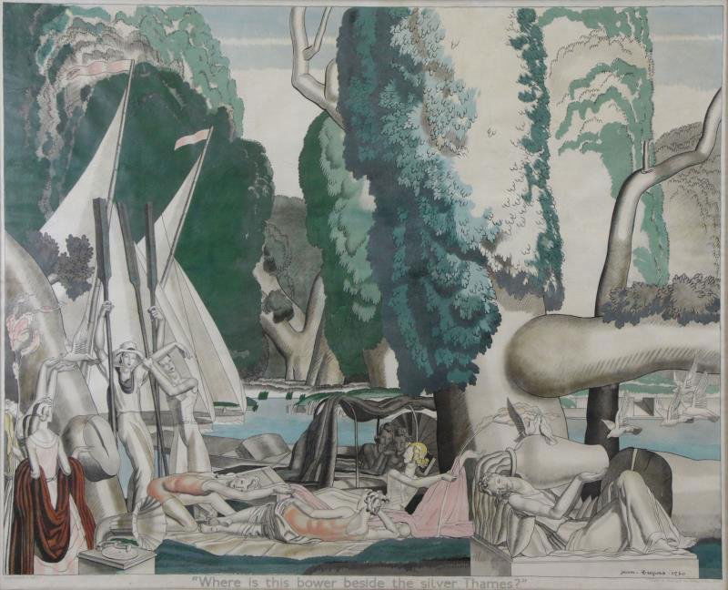 DUPAS, Jean. Color Lithograph. "Where is this (1 of 10)