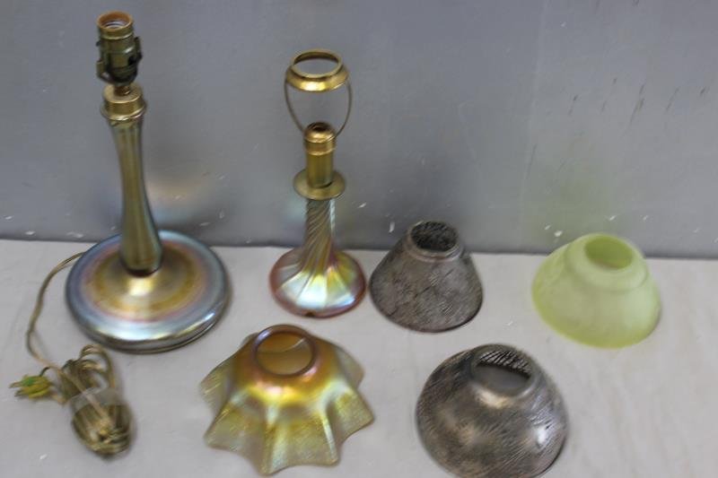 Tiffany Lighting Lot Of Favrille Glass Table Lamp. (1 of 10)