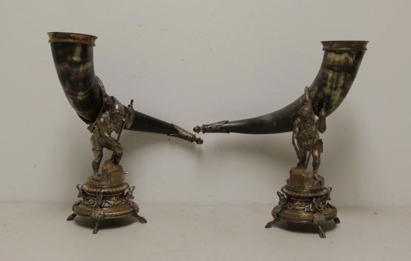 Pair of 19th Century Continental Trophy Horns. (1 of 6)