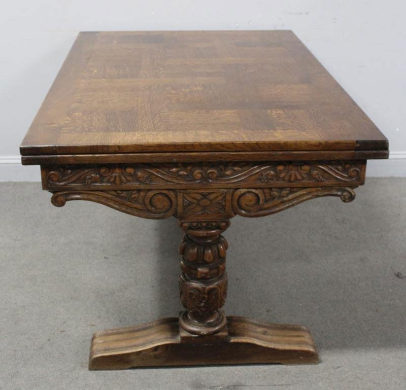 Tudor Style Oak Refractory Table With Parquetary (1 of 6)