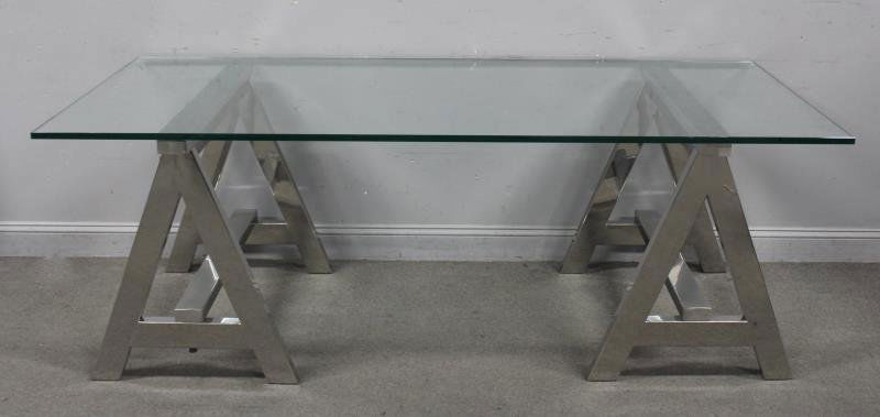 Ralph Lauren Attr Chrome Sawhorse Desk Table Dec 04 2016