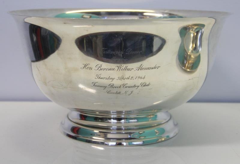 STERLING. Large Gorham Pedestal Bowl. (1 of 4)